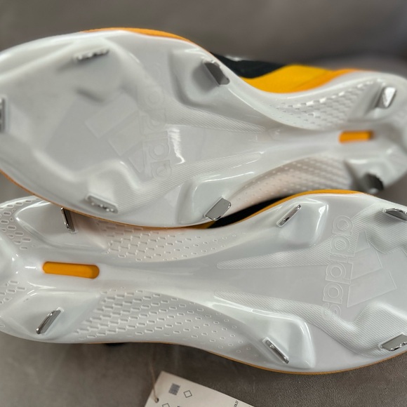 Adidas Icon 7 Bounce Mens Black Yellow Baseball Cleats Size 14 NEW - Picture 7 of 9